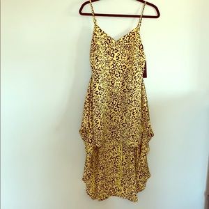 Yellow cheetah print dress